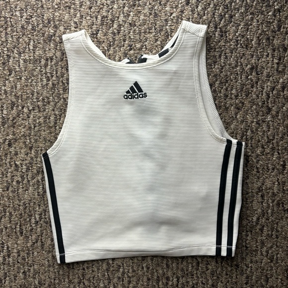 Adidas Zippable Rib Tank Top - Picture 4 of 6